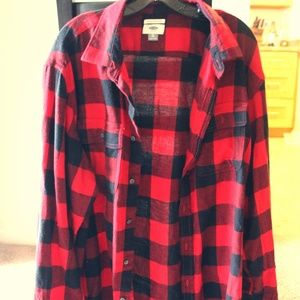 Old Navy Red Plaid Flannel
